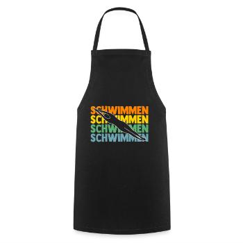 Schullehrerin Lehrerin - Kochschürze - Schwarz - Vorne - AI Model Male 185 dark (185cm)
