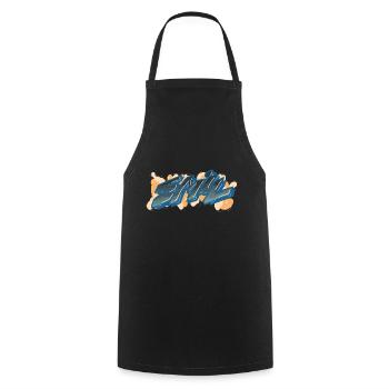 emil graffiti prénom - Tablier de cuisine - noir - Devant - AI Model Male 185 dark (185cm)