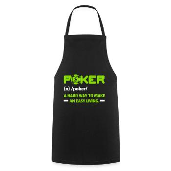 Le poker, un moyen difficile de gagner sa vie - Tablier de cuisine - noir - Devant - AI Model Male 185 dark (185cm)