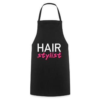 Hair stylist - Cooking Apron - black - Front - AI Model Male 185 dark (185cm)