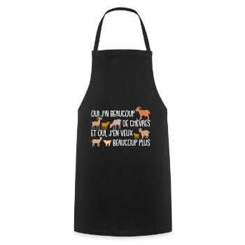 Ja ich will noch mehr Ziegen ich liebe Ziegen - Tablier de cuisine - noir - Devant - AI Model Male 185 dark (185cm)