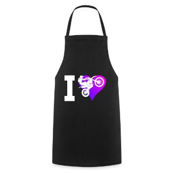 Dirt Biker Dirt Bike Motocross Dirt Bike Men - Cooking Apron - black - Front - AI Model Male 185 dark (185cm)