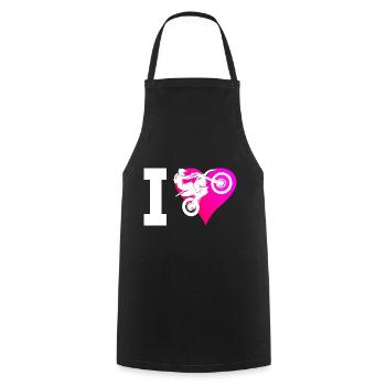 Supermoto Dirt Bike Women's Motocross Freestyle Moto - Cooking Apron - black - Front - AI Model Male 185 dark (185cm)