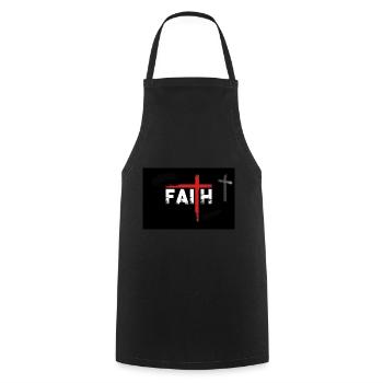 Faith Defying in God Christian Faith Jesus - Cooking Apron - black - Front - AI Model Male 185 dark (185cm)
