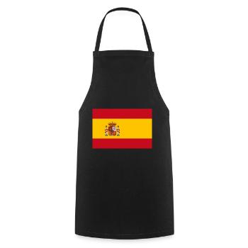 Spain Spanish Flag Flag Madrid EM - Cooking Apron - black - Front - AI Model Male 185 dark (185cm)