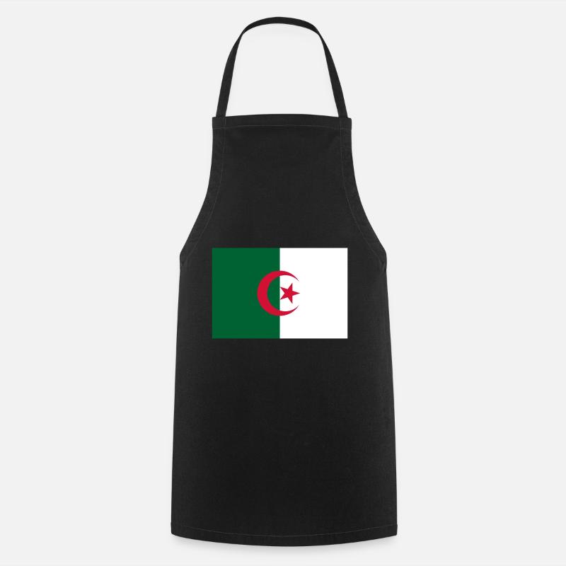 Algérie drapeau algérien drapeau - Tablier de cuisine - noir