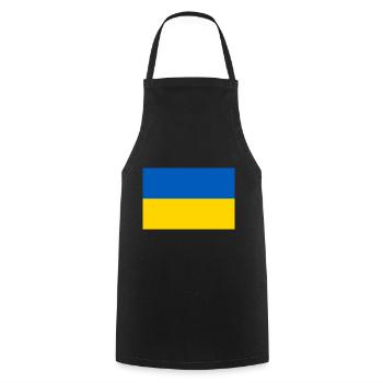 Ukraine Ukrainian Flag Flag - Cooking Apron - black - Front - AI Model Male 185 dark (185cm)