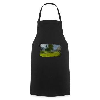 digital art landscape 1 - Cooking Apron - black - Front - AI Model Male 185 dark (185cm)