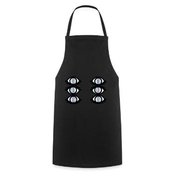 Eye Eyes Fantasy Spiritual Shaman Occult - Cooking Apron - black - Front - AI Model Male 185 dark (185cm)