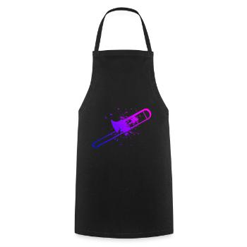 Instrument de cuivre Hommes Femmes Trombonistes - Tablier de cuisine - noir - Devant - AI Model Male 185 dark (185cm)