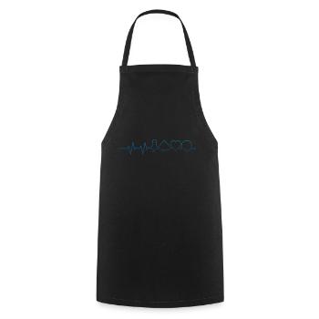 Sheep's Head Symbols Sheep's Head Heartbeat Heartbeat - Cooking Apron - black - Front - AI Model Male 185 dark (185cm)