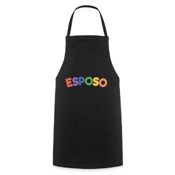 Esposo Husband To Be Groom Married Men Wedding - Cooking Apron - black - Front - AI Model Male 185 dark (185cm)