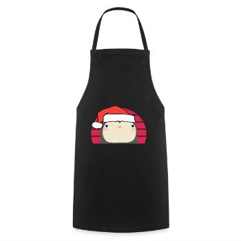 Weihnachten Pinguin - Kochschürze - Schwarz - Vorne - AI Model Male 185 dark (185cm)
