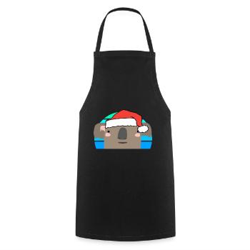 Christmas Koala - Cooking Apron - black - Front - AI Model Male 185 dark (185cm)