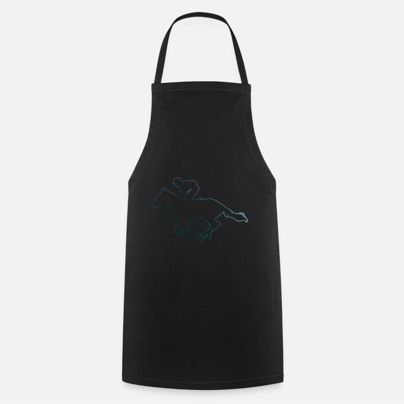 Equitation Concours de saut d’obstacles - Tablier de cuisine - noir