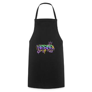 Herne Germany City Graffiti Spray Sprayer - Cooking Apron - black - Front - AI Model Male 185 dark (185cm)
