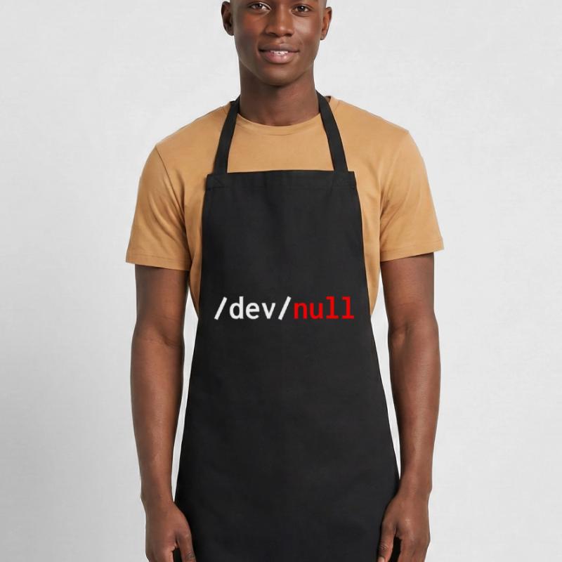Dev null red web developer humor funny Cooking Apron