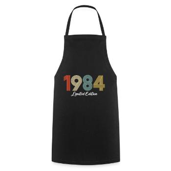 Original Anniversary 1984 Legendary Vintage - Cooking Apron - black - Front - AI Model Male 185 dark (185cm)