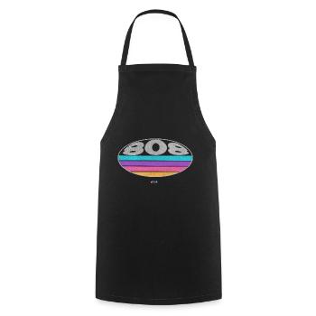 808 Analog SYNTHESIZER Drum Machine - Cooking Apron - black - Front - AI Model Male 185 dark (185cm)
