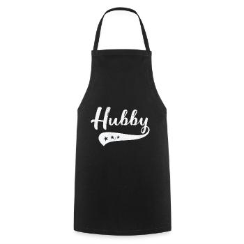 Funny Classic Hubby Baseball Matching Couple Wifey - Tablier de cuisine - noir - Devant - AI Model Male 185 dark (185cm)