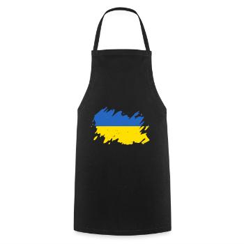 Drapeau ukrainien Caches de couleur Kazantip Kiev - Tablier de cuisine - noir - Devant - AI Model Male 185 dark (185cm)