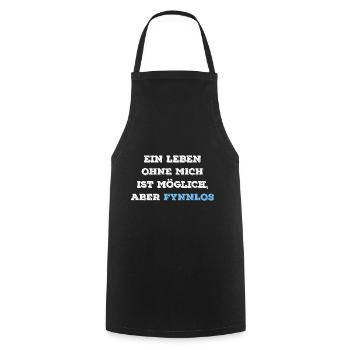 Fynn Vorname SpruchFynnlos Name - Kochschürze - Schwarz - Vorne - AI Model Male 185 dark (185cm)