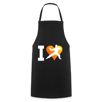 Kungfu Women Wushu Kung Fu Martial Arts Men - Cooking Apron - black - Front - AI Model Male 185 dark (185cm)