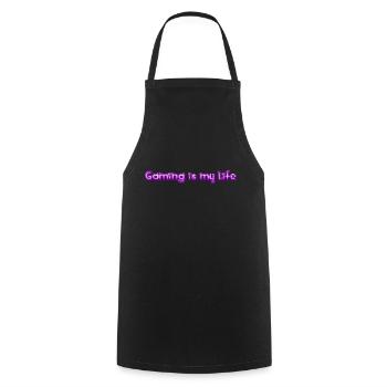 Gaming is my Life - Kochschürze - Schwarz - Vorne - AI Model Male 185 dark (185cm)