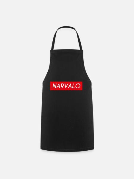 Narvalo logo rouge et blanc - Tablier de cuisine - noir