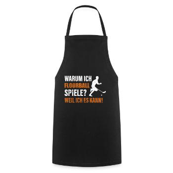 Floorball Unihockey Spruch - Kochschürze - Schwarz - Vorne - AI Model Male 185 dark (185cm)