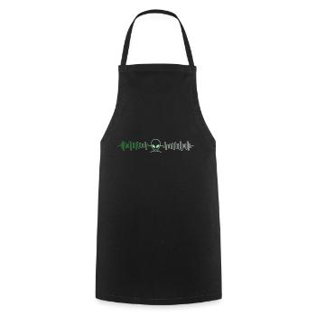 Alien science fiction nerd espace battement de coeur - Tablier de cuisine - noir - Devant - AI Model Male 185 dark (185cm)