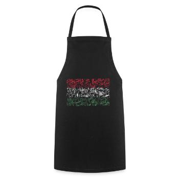 Hungary Flag Sheet Music Key Hungarian Flag Eger - Cooking Apron - black - Front - AI Model Male 185 dark (185cm)