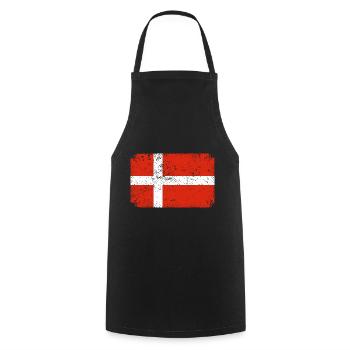 Denmark Flag Scandinavia Danish Flag Travel - Cooking Apron - black - Front - AI Model Male 185 dark (185cm)