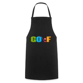 Golf Golfer - Cooking Apron - black - Front - AI Model Male 185 dark (185cm)