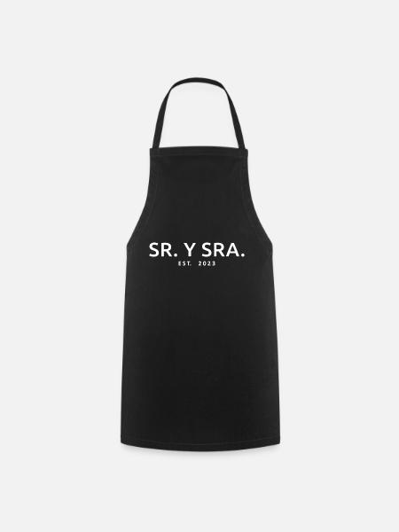 Sr. Y Sra. Est. 2023 - Cadeau de mariage homme et femme - Tablier de cuisine - noir