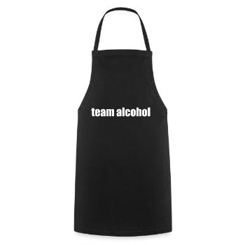 Team Alcohol - Cooking Apron - black - Front - AI Model Male 185 dark (185cm)