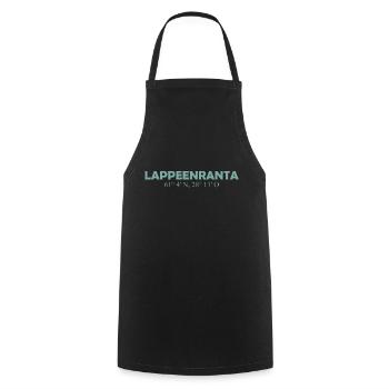 Lappeenranta - Finlande - Coordonnées - Longitude - Tablier de cuisine - noir - Devant - AI Model Male 185 dark (185cm)