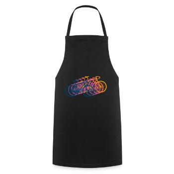 Bicycle Road Bike Vintage Retro - Cooking Apron - black - Front - AI Model Male 185 dark (185cm)
