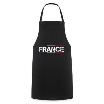 FRANKREICH Flagge und Emblem von Frankreich. Ertragen - Kochschürze - Schwarz - Vorne - AI Model Male 185 dark (185cm)