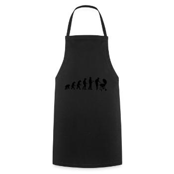 Evolution Theory Griller - Cooking Apron - black - Front - AI Model Male 185 dark (185cm)