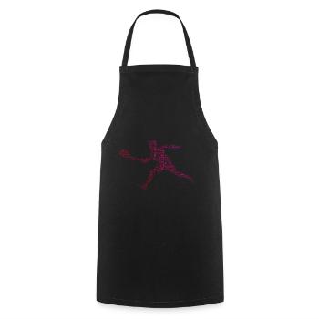 Pickleball Racquetball Racquetball Féminin - Tablier de cuisine - noir - Devant - AI Model Male 185 dark (185cm)