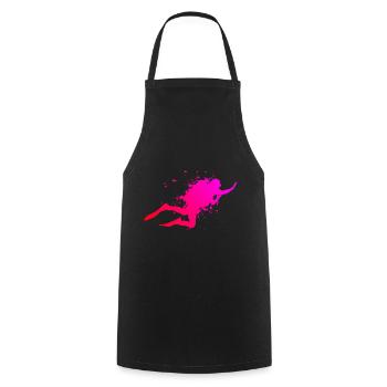 Diving Scuba Diving Diving Ladies Divers - Cooking Apron - black - Front - AI Model Male 185 dark (185cm)