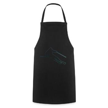 Stunt Ski Ski Women Winter Sports Skiers - Cooking Apron - black - Front - AI Model Male 185 dark (185cm)