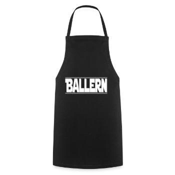 Ballern - Raver Techno - Kochschürze - Schwarz - Vorne - AI Model Male 185 dark (185cm)