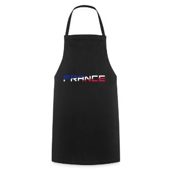 Flag France France Colors Blue White Red FR - Cooking Apron - black - Front - AI Model Male 185 dark (185cm)