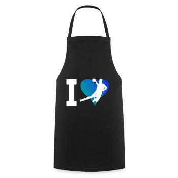 Handballeuse Joueuse de handball Handball féminin Handball - Tablier de cuisine - noir - Devant - AI Model Male 185 dark (185cm)