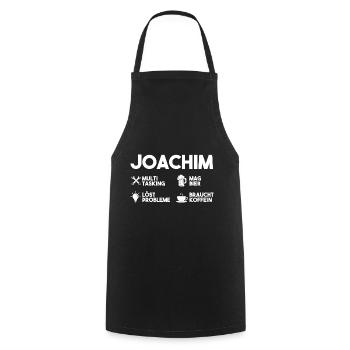 Joachim - Kochschürze - Schwarz - Vorne - AI Model Male 185 dark (185cm)