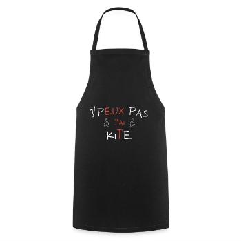j peux pas j ai kite - Tablier de cuisine - noir - Devant - AI Model Male 185 dark (185cm)