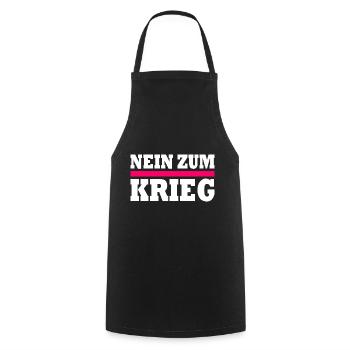 Nein zum krieg - Kochschürze - Schwarz - Vorne - AI Model Male 185 dark (185cm)