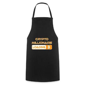 CRYPTO MILLIONAIRE LOADING BITCOIN - Kochschürze - Schwarz - Vorne - AI Model Male 185 dark (185cm)